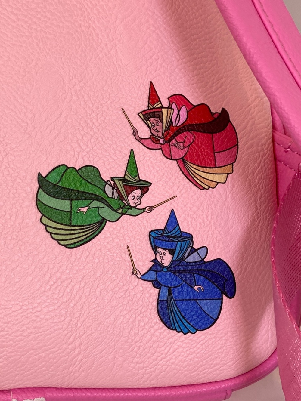 Loungefly Disney Sleeping Beauty Stained Glass Pink Backpack Some Wear - Picture 6 of 13